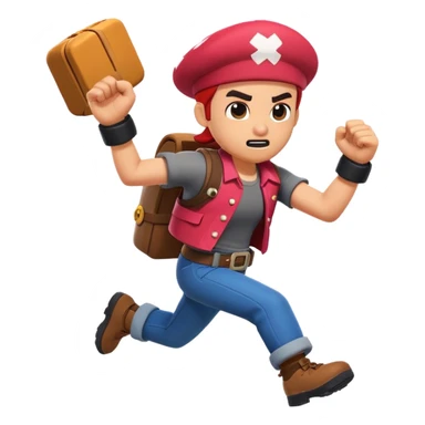Brawl Stars character running sticker