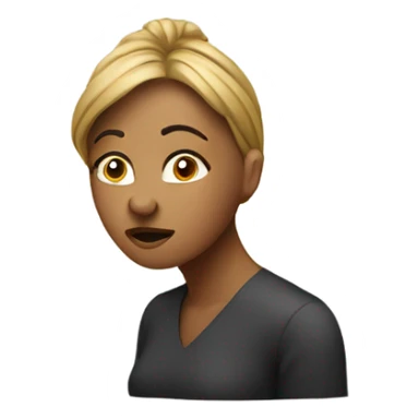 a woman that is thinking with question mark above his head sticker