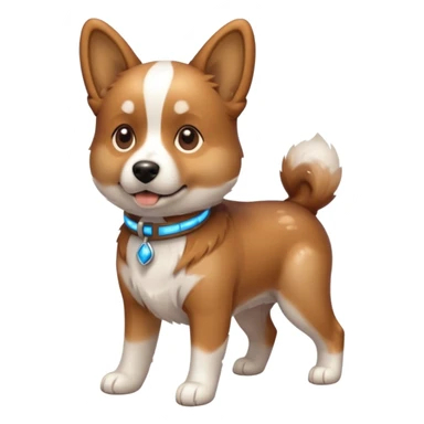 dog with teleport effect sticker