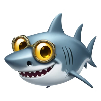 Shark with monocle  sticker