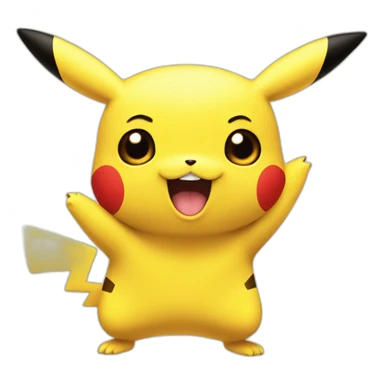 Pikachu saying fois te sticker