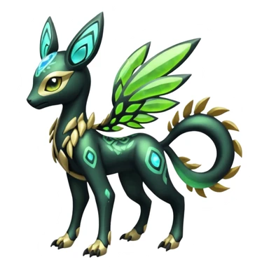  Exotic Futuristc Meloetta-Zygarde-Zeraora-Protogen-Palkia-hybrid-fusion-Fakémon-creature, full body sticker