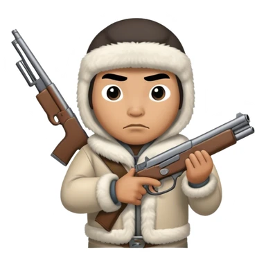Inuit with a gun sticker