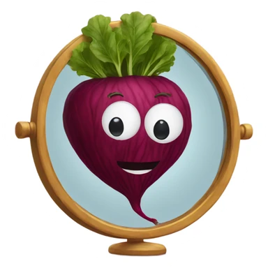 beetroot inside the mirror sticker