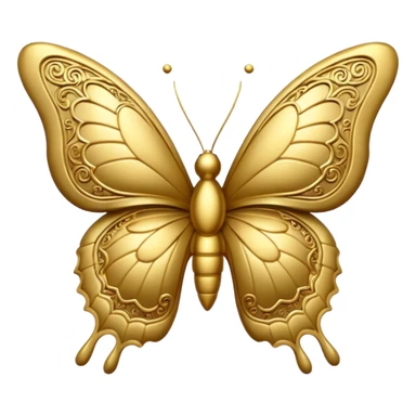 Gold butterfly sticker
