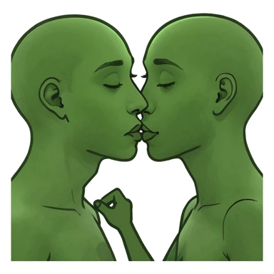 Shane and Josh kissing sticker