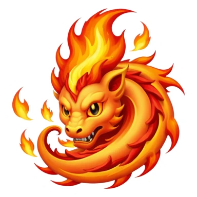 fire elemental tattoo motif sticker