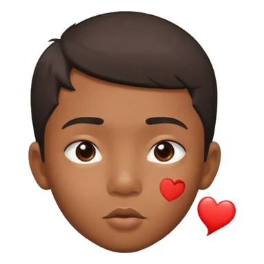 asian black boy kiss sticker