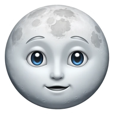 moon without face, clean sticker