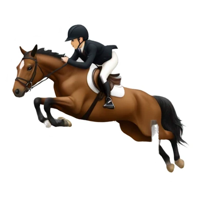 Horse showjumping over jump sticker