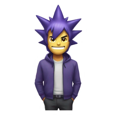 marketing guy as gengar from pokemon sticker