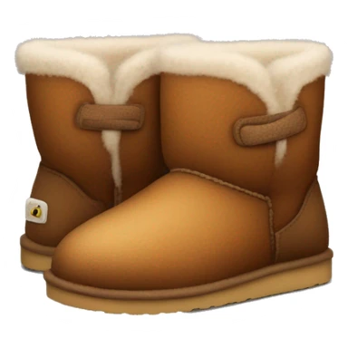 cute brown fuzzy uggs sticker