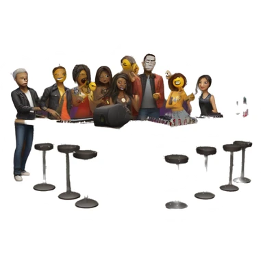 music night club sticker