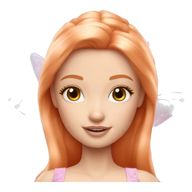 Pale beautiful Barbie fairy ginger sticker