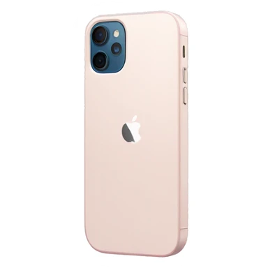 White iPhone 12 with a light pink case sticker