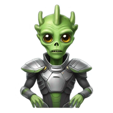 aliens con corona de rey sticker