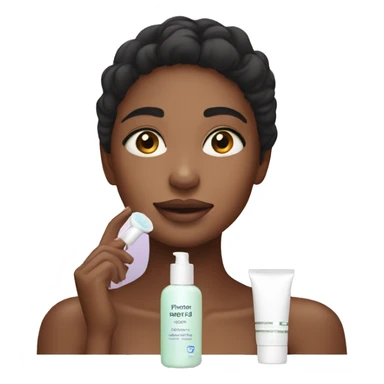 girl doing her skincare  sticker