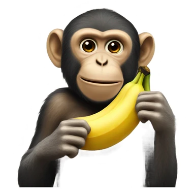 monkey eating banana sticker