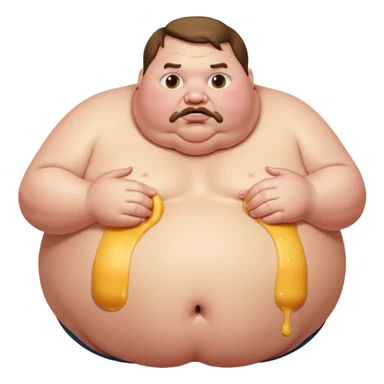 Super fat dude dying of super duper fat slobber knobs sticker