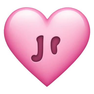 A pink heart with a the letter j in the middle  sticker