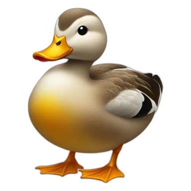popping duck sticker