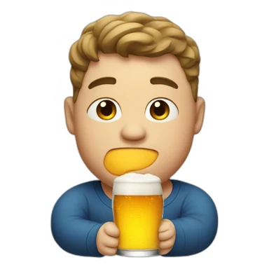 Fat boy drink beer sticker