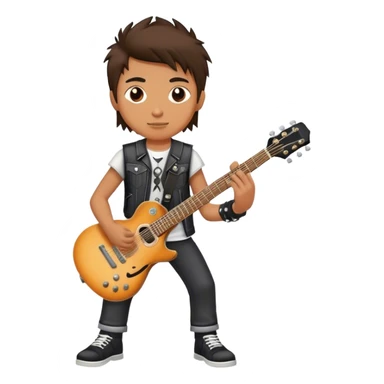 A rocker boy with a guitar sticker