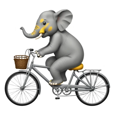 un éléphant à vélo sticker