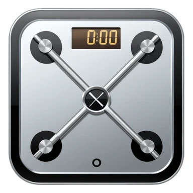 Digital weight scale with 0:00 on it sticker