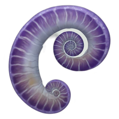  purple ammonite fossil sticker