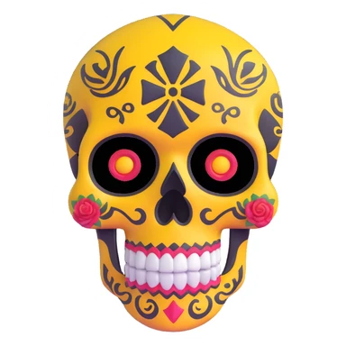 Sugar skull with wu-tang clan logo incorporated sticker