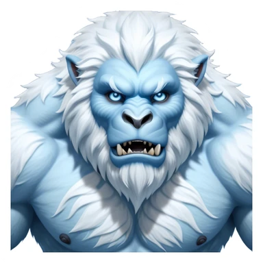 Cinematic Realistic WoW Yeti Portrait, depicted as a majestic, colossal creature of the frozen wilds, with thick, shaggy fur in pristine icy white and subtle pale blue highlights. His powerful, muscular frame and piercing ice-blue eyes exude ancient wisdom and raw strength. Rendered with lifelike texture and natural frosty lighting, high shine, noble and imposing, capturing the essence of a legendary yeti guardian. sticker
