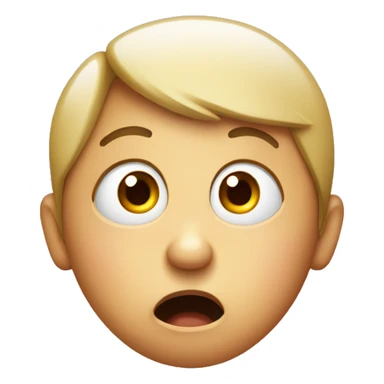 wide eyed shocked face sticker