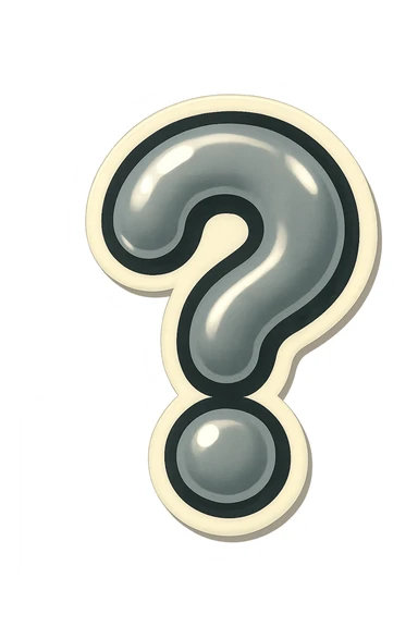 gray question mark ифвпу sticker