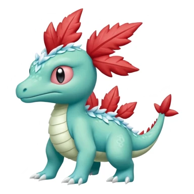 Icy Snowy frost flaky Shaymin-Salamence-Grovyle-creature (full body) sticker