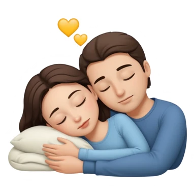 Sleeping romance couple sticker