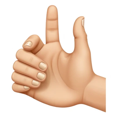 Hand with ring finger and thumb down sticker