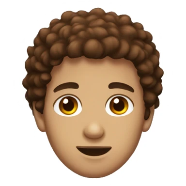 hot boy with brown fluffy hair and brown eyes sticker