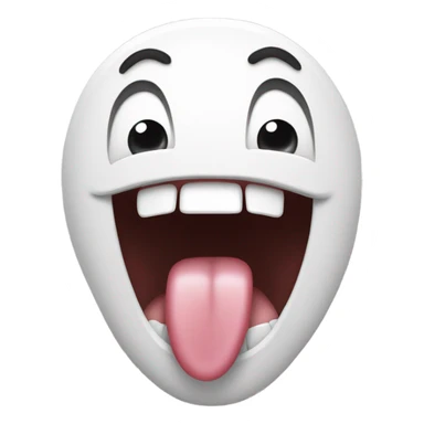 mouth wide open sticker