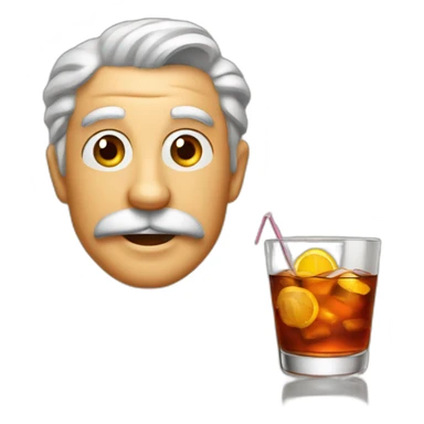 Old fashioned cocktail sticker