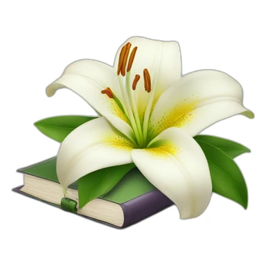 lily flower with diploma sticker