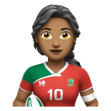 woman playing rugby for wales sticker