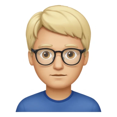 Man metis glasses blond hairs sticker