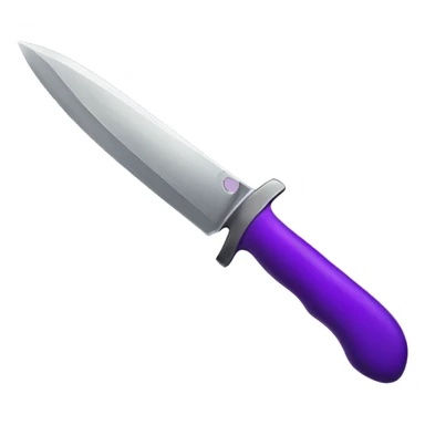 Purple knife sticker