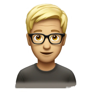 a person wearing glasses with a lightbulb above the head sticker