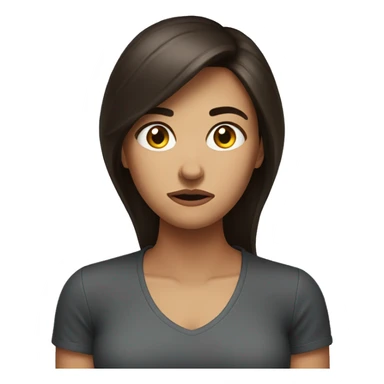 Frustrated brunette  sticker