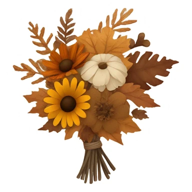 autumn bouquet brown sticker