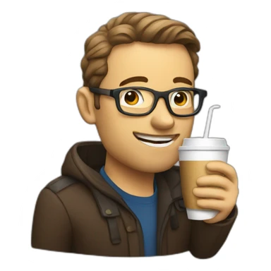 film director drinking lot of coffee sticker