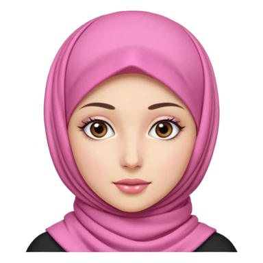 pink hijab woman, beautiful and aesthetic  sticker