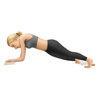 white girl doing plank sticker